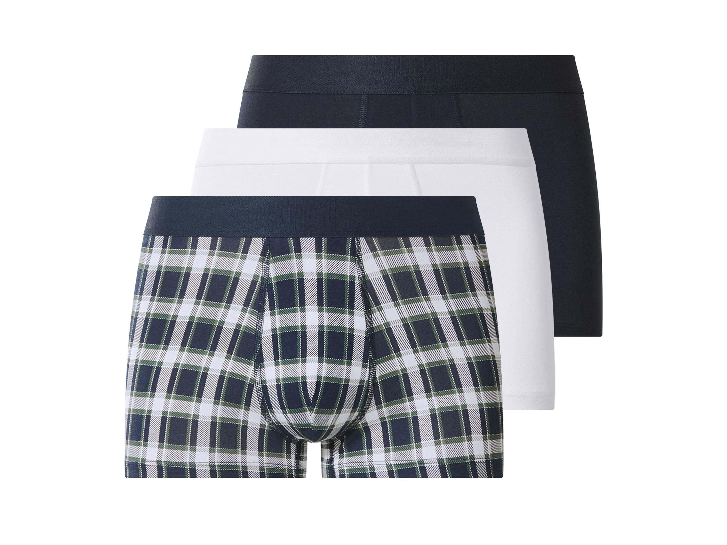 ESMARA MEN Set van 3 heren boxers (Donkerblauw/wit, L)