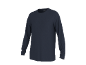 Donkerblauw T-shirt met lange mouwen voor heren, met ronde hals.