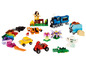 Lego Classic set met trein, auto, bloemen, dieren en andere bouwstenen.