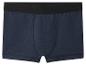 Donkerblauwe herenboxershort met zwarte elastische tailleband.