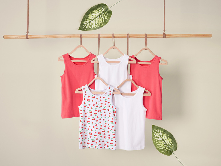 Ga naar volledige schermweergave: lupilu® 5 onderhemden voor meisjes - afbeelding 2
