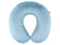 Een lichtblauw Travelrest nekkussen voor reizen.