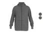 ESMARA MEN heren sweatjack in grijs met rits en capuchon