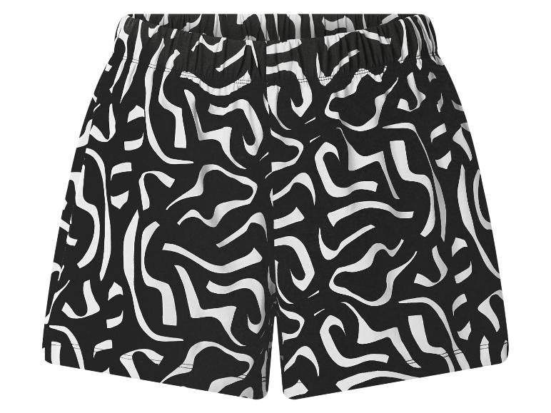Zwarte shorts met wit abstract patroon