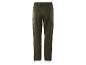 Groene cargo broek met elastische tailleband en trekkoord.
