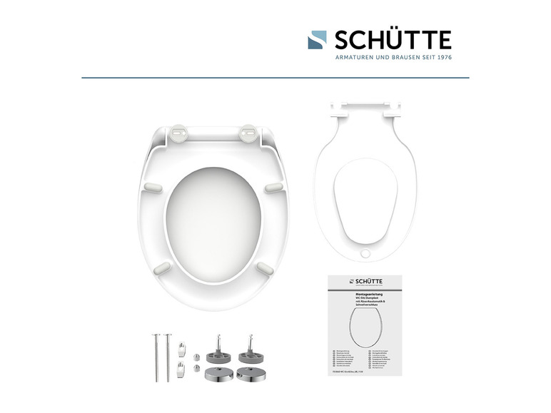 Ga naar volledige schermweergave: Schütte WC zitting duroplast FAMILY WHITE met soft-close-mechanisme en snelsluiting - afbeelding 5