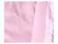 Roze fleece en gladde stof: detail van kleding.