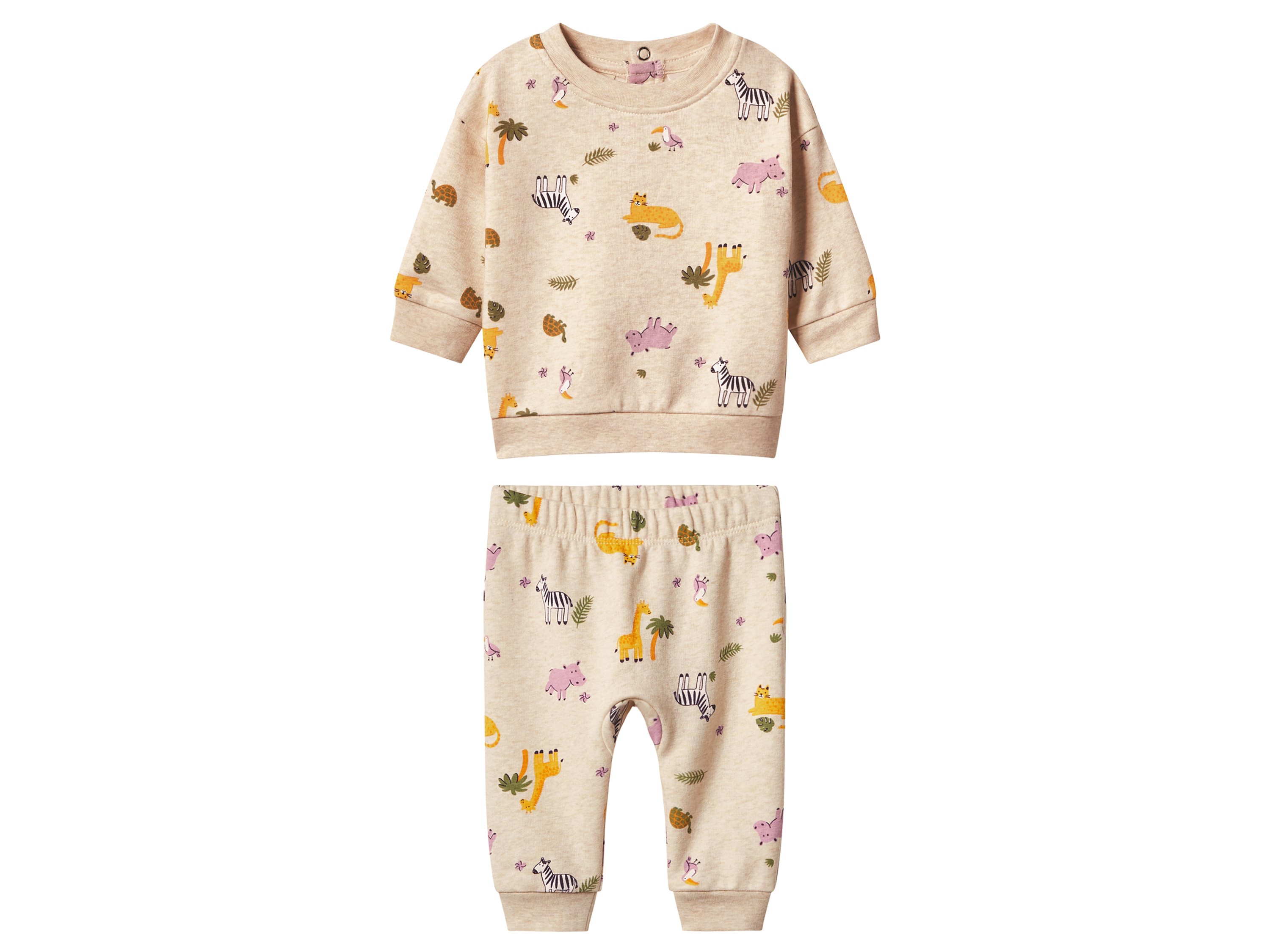 lupilu Baby kledingset 2-delig (Beige, 62/68)