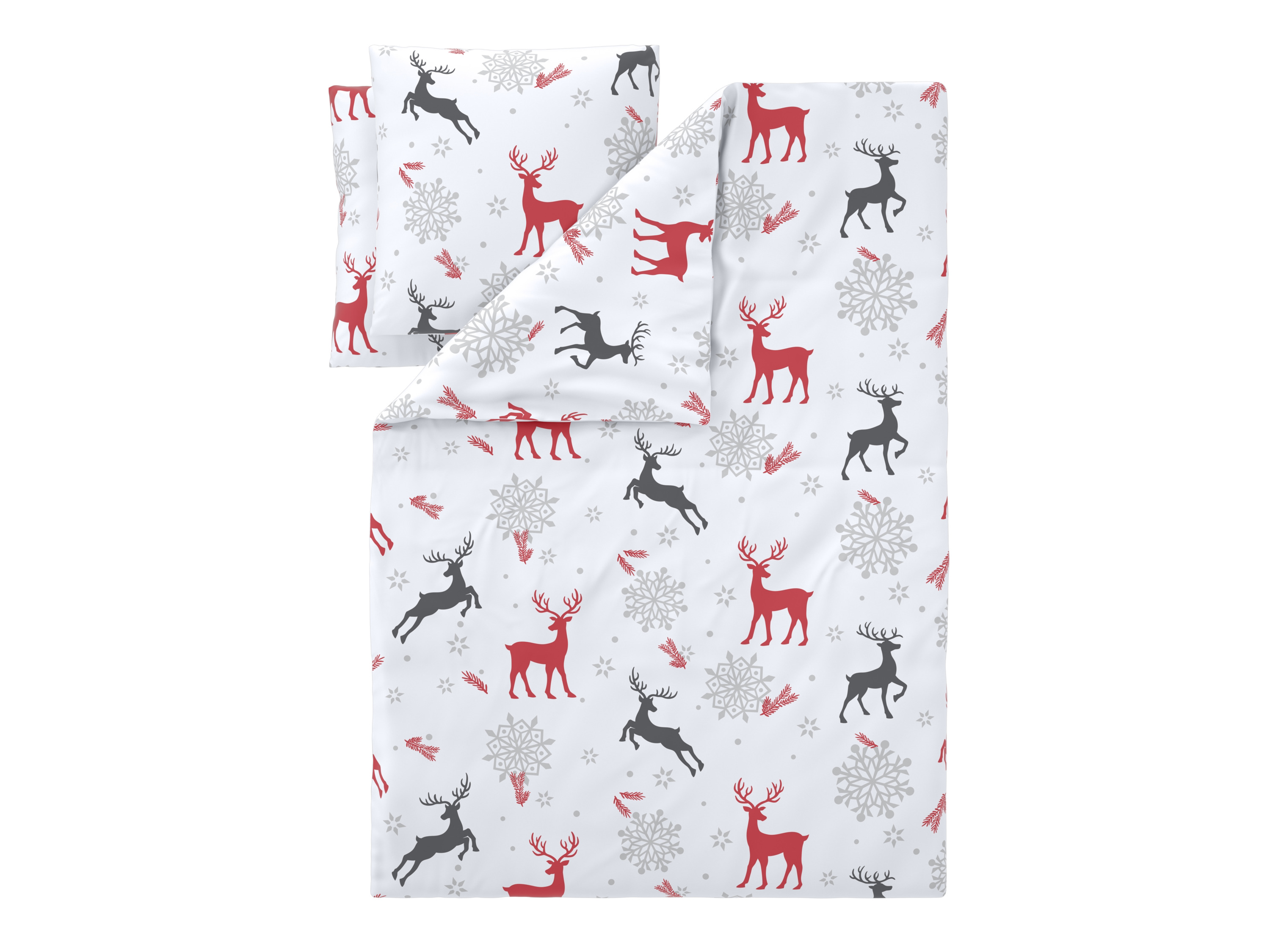 LIVARNO Fleece dekbedovertrek 200 x 200 cm (Hert wit)