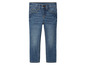 Een paar blauwe skinny jeans voor kinderen.