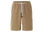 Beige corduroy shorts met trekkoord.