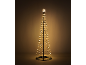 Conische kerstboom met warmwitte LED-lampjes en een ster als piek.