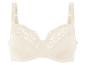 Beige bh van kant en gladde stof.