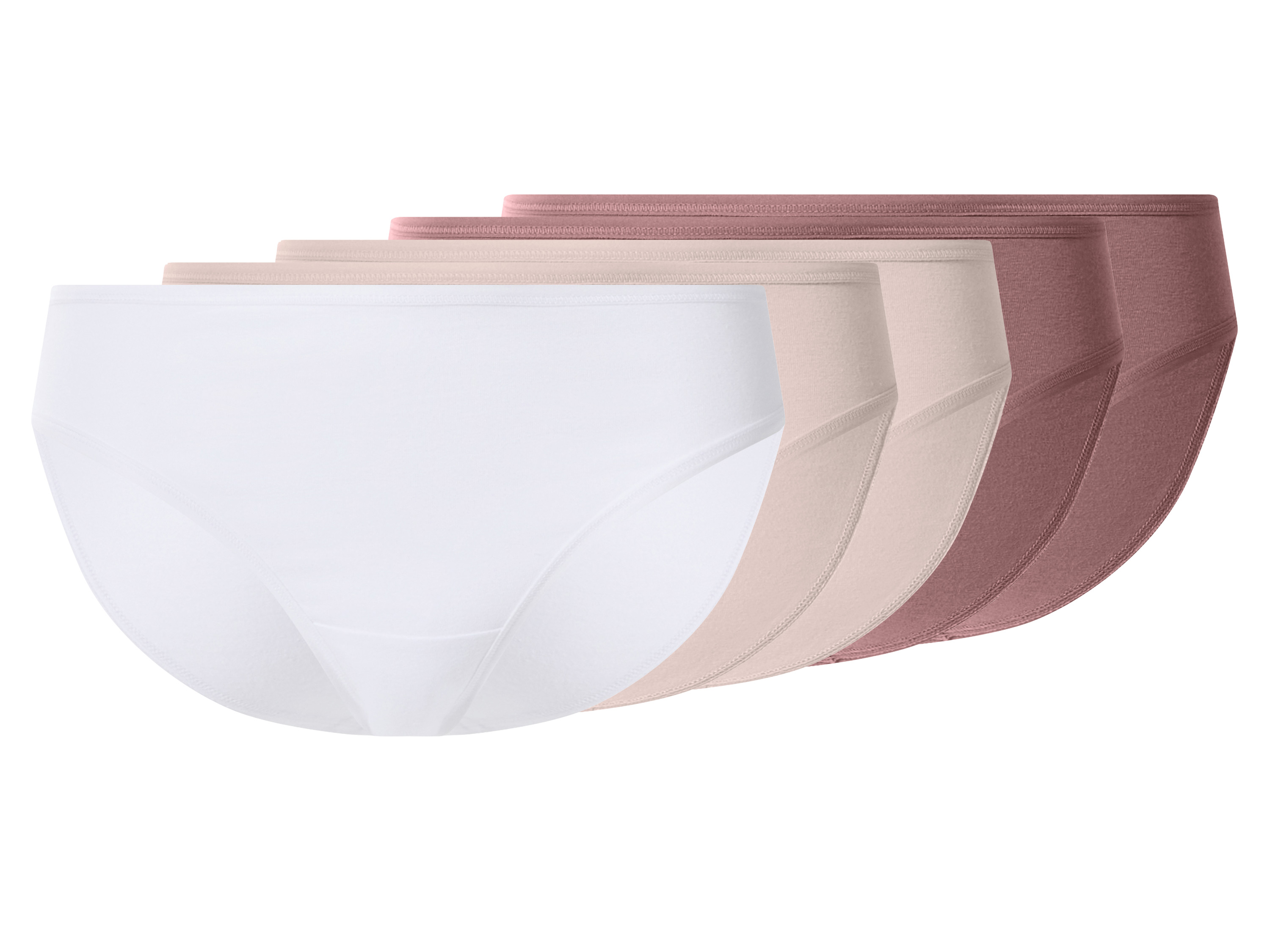 esmara Set van 5 dames onderbroeken (roze/wit, M (40/42))