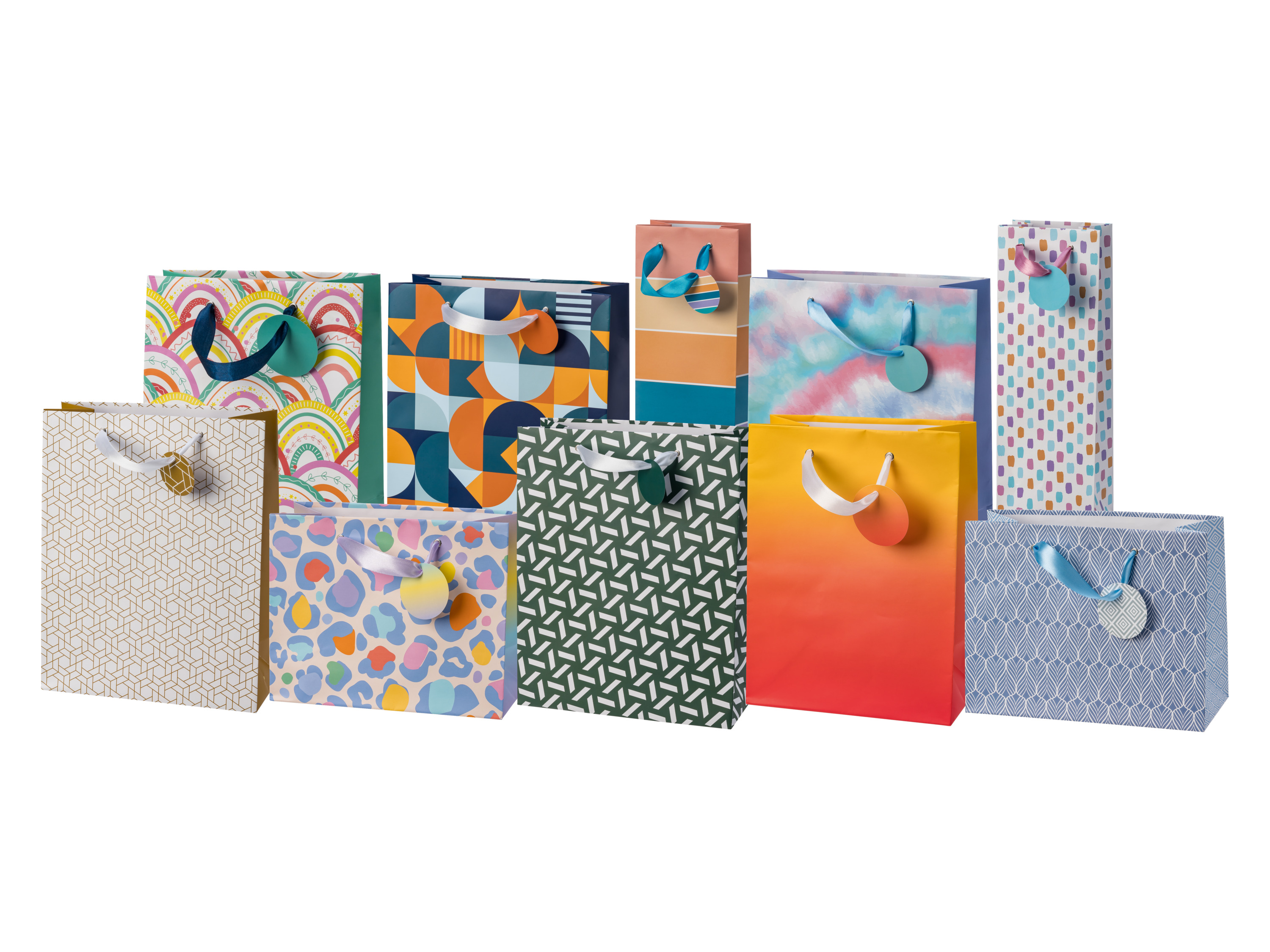 CRELANDO Set van 10 cadeautasjes (Print)