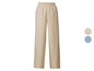 Beige broek met elastische tailleband.