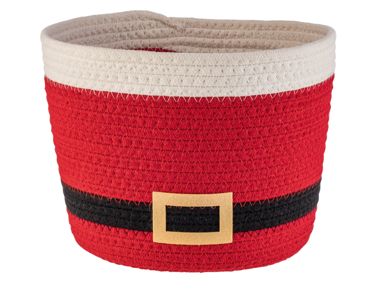 Kerstmand van gevlochten touw met kerstmanmotief
