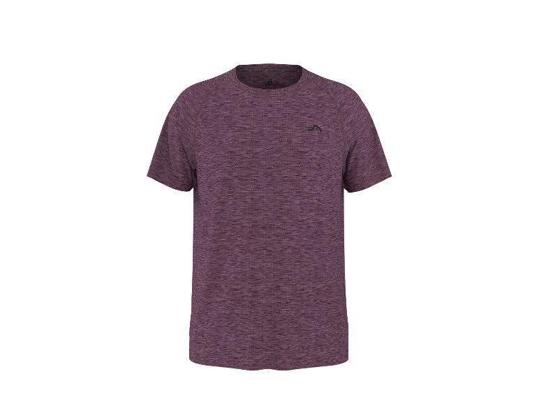 Paars sportshirt met korte mouwen en een subtiel patroon.