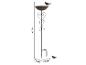 Decoratief vogelbad of drinkbak met vogelbeeldje en afmetingen 82 cm hoog, 18 cm en 24 cm breed.