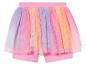 Roze shorts met regenboog tule.