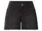 Zwarte denim shorts met gerafelde zoom