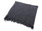 Grijze plaid met franjes