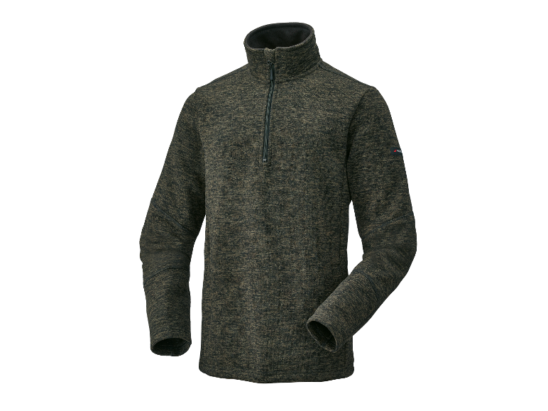 Parka trui met rits en lange mouwen.