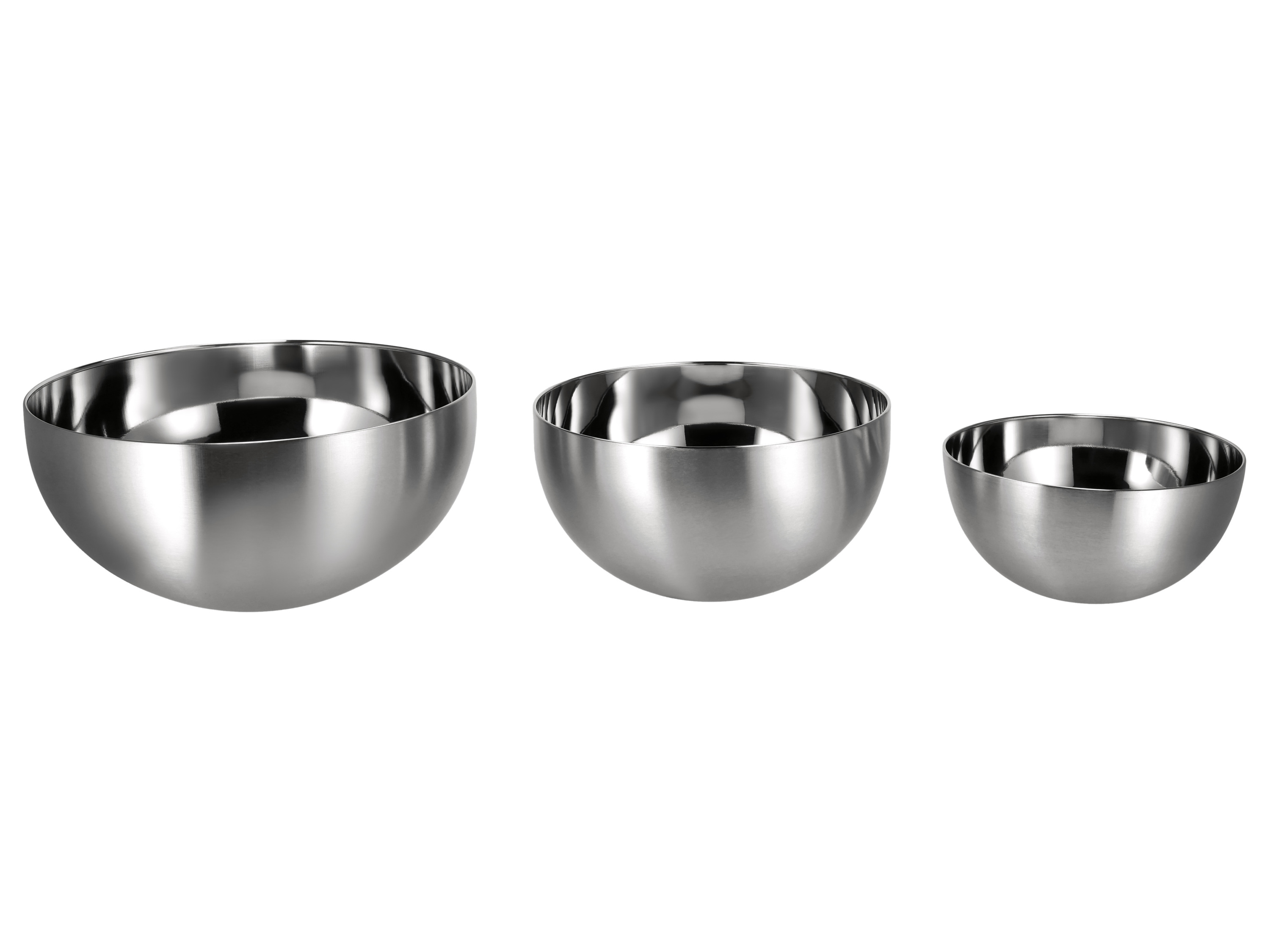 SILVERCREST Set van 3 RVS schalen
