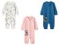 Disney baby rompertjes: wit met Winnie de Poeh, roze met Minnie en blauw met Mickey.