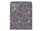 Bloemen beddengoedset met donkergrijze achtergrond en roze en witte bloemen