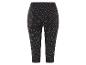 Zwart-witte, gebloemde 3/4 leggings.