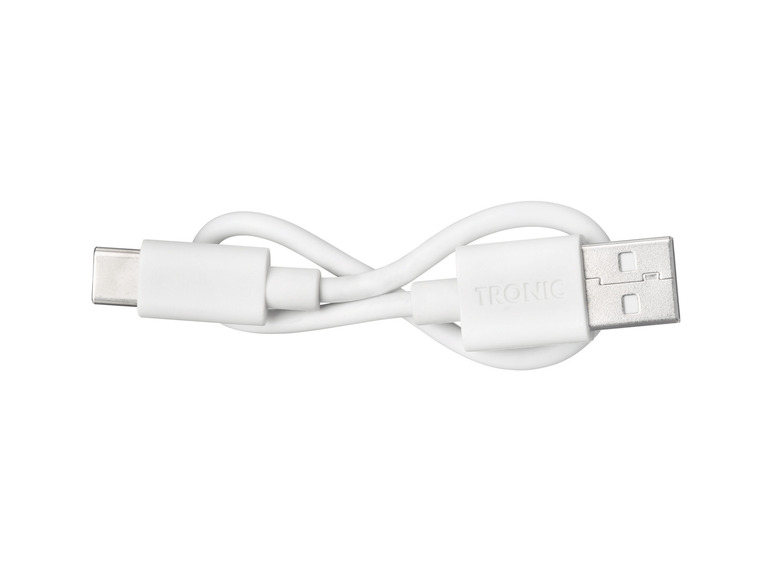 Witte USB-C kabel met USB-A connector van het merk TRONIC.