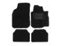 Vier zwarte autovloermatten