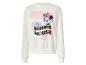 Witte Minnie Mouse sweater met kleurrijke abstracte vormen en tekst