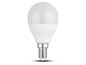 Een witte LED-lamp met een E14 fitting.