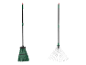 PARKSIDE® set: buitenbezem en bladhark.