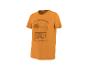 Oranje T-shirt met surfwinkelprint en tekst 'ENDLESS SUMMER RIDING THE WAVES'.