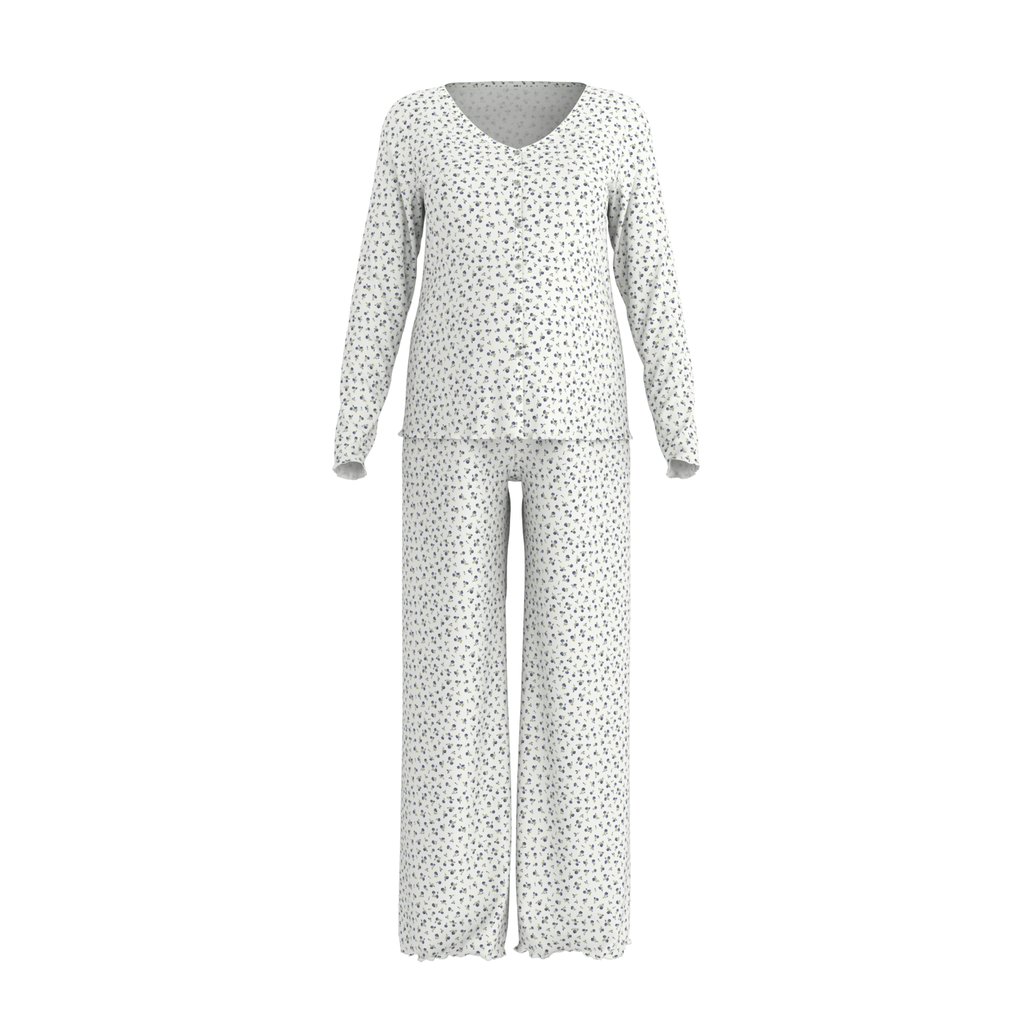 ESMARA Dames zwangerschapspyjama (Wit, XS (32/34))