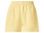 Gele katoenen damesshorts met elastische tailleband