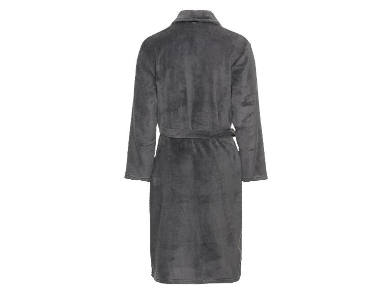 Een grijze badjas met lange mouwen.