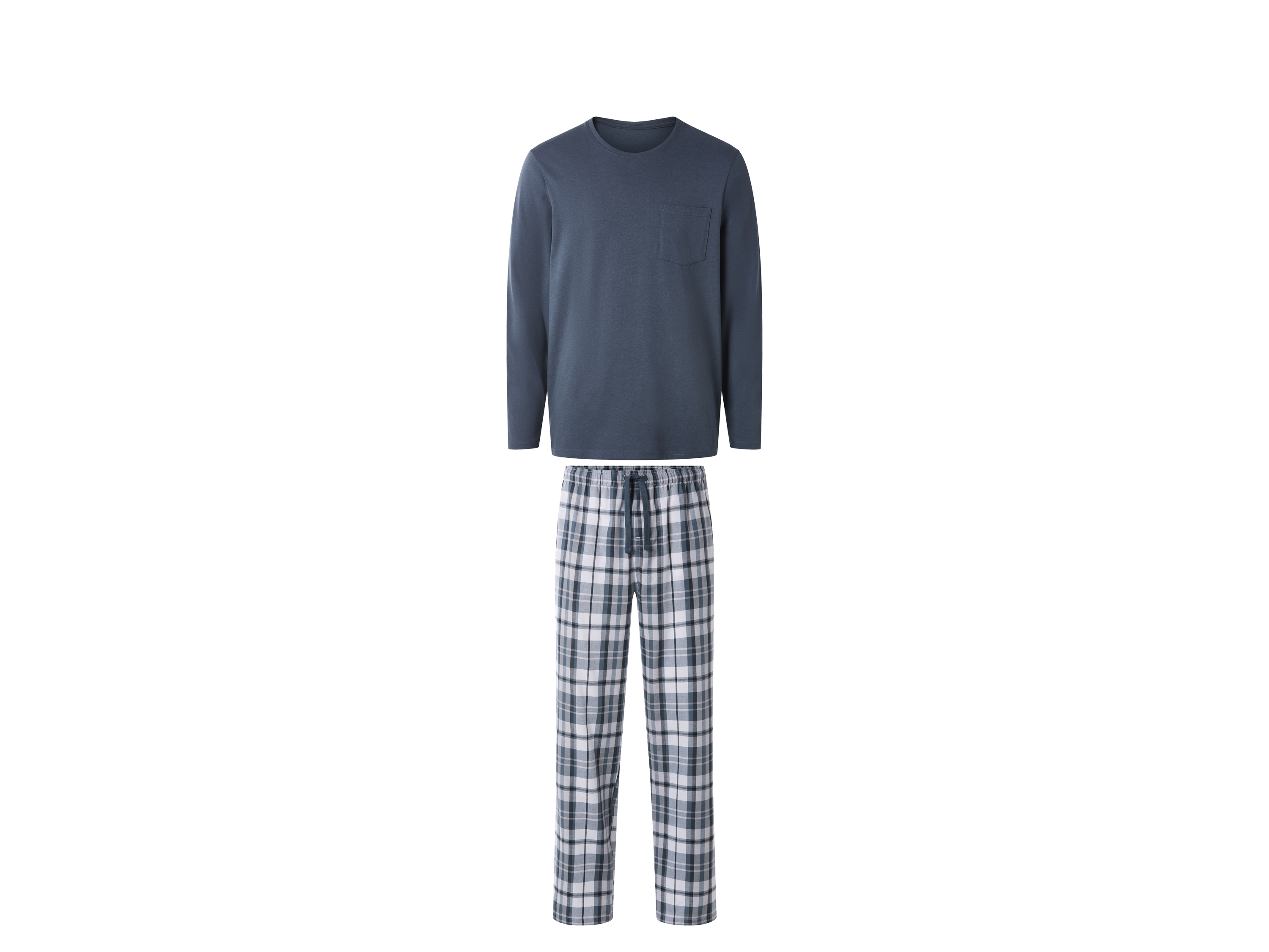 esmara Men Heren pyjama (Blauw/wit, M)