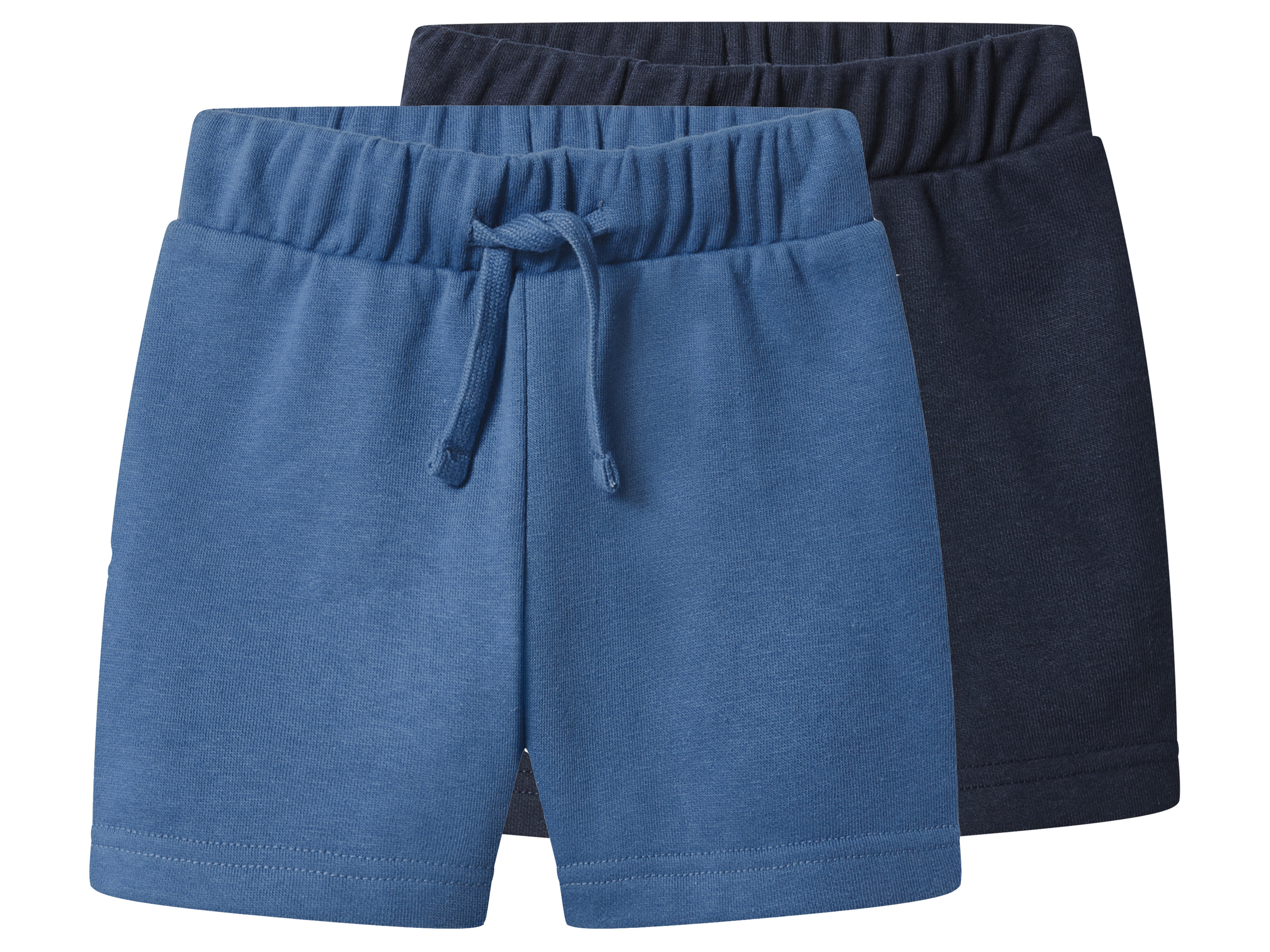 lupilu Set van 2 kinder jogging shorts (Blauw/donkerblauw, 110/116)
