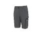 Grijze werkshorts met zijzakken en reflecterende details.