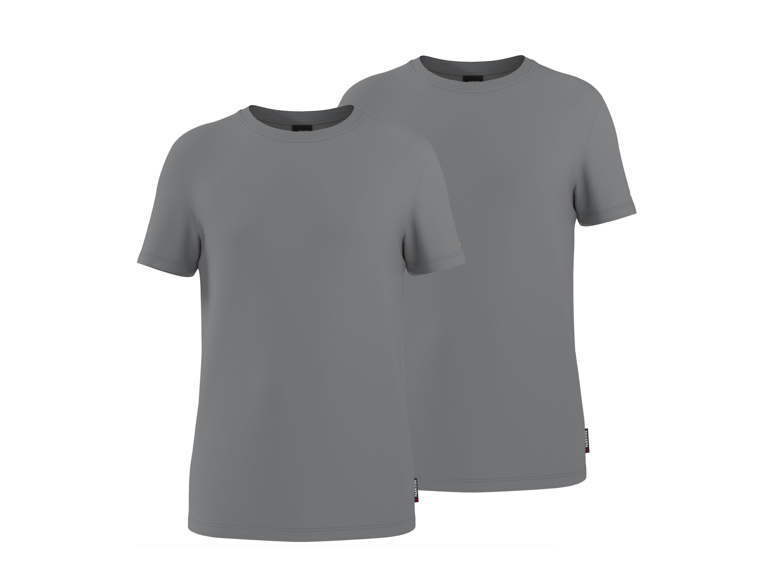 PARKSIDE Set van 2 heren T-shirts (Grijs, L)