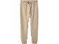 Beige joggingbroek met trekkoord in de taille