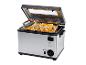 SilverCrest friteuse met friet en open deksel.