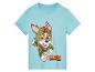 Lichtblauw kindershirt met Tracker van Paw Patrol.