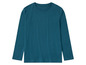 Een donkerblauw longsleeve T-shirt.