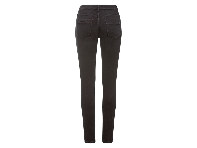 Donkerblauwe skinny jeans voor dames.