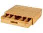 Bamboe opbergdoos met lade en vakjes.